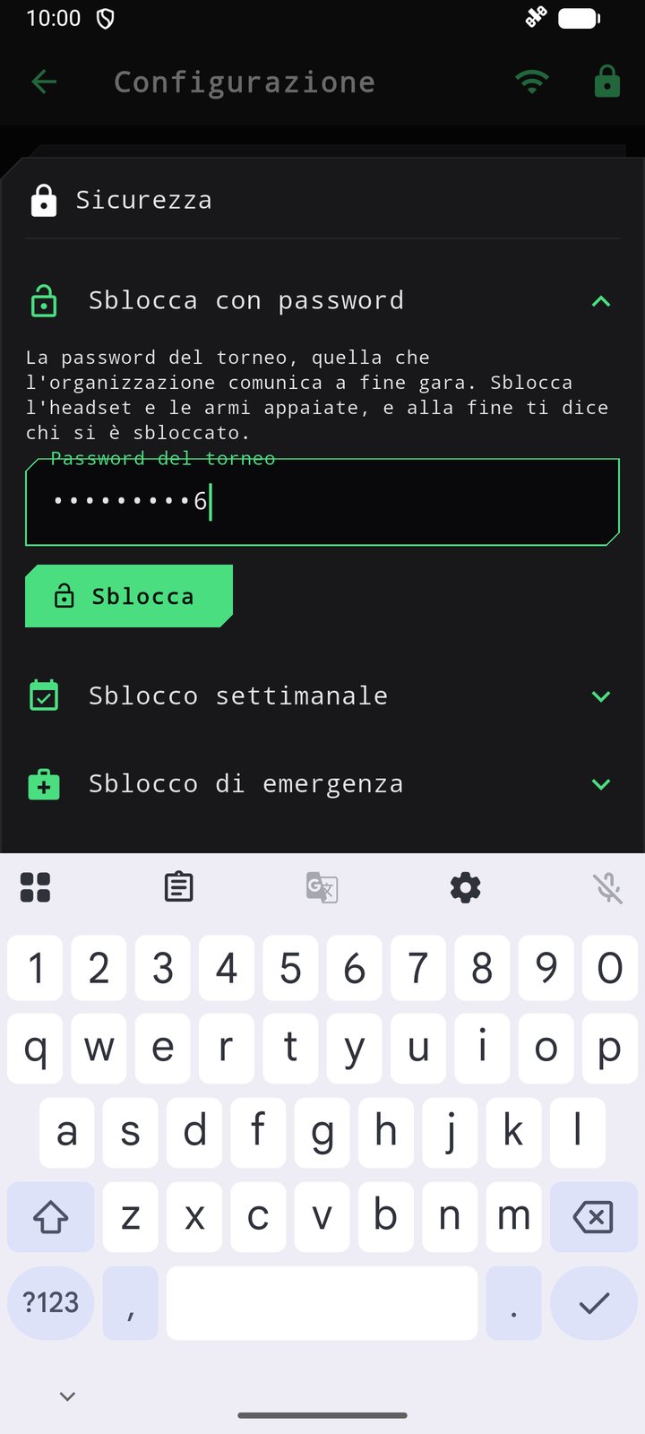 Sblocca con password con la password scritta