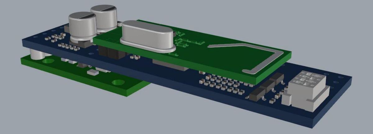 Montaggio 1: MOSFET sotto la scheda arma