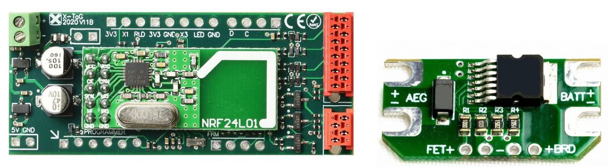 Scheda STD della versione precedente e il suo MOSFET