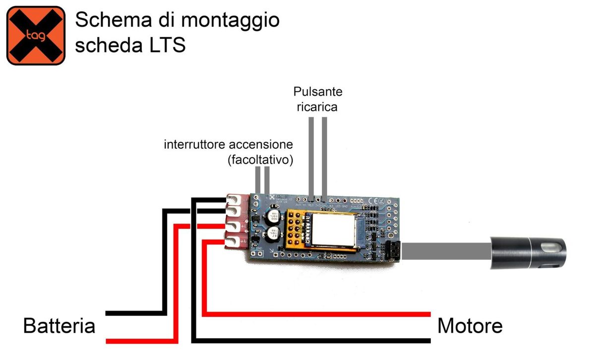 Schema di montaggio della scheda LTS precedente